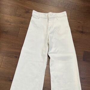 Zara white white leg high waisted jeans